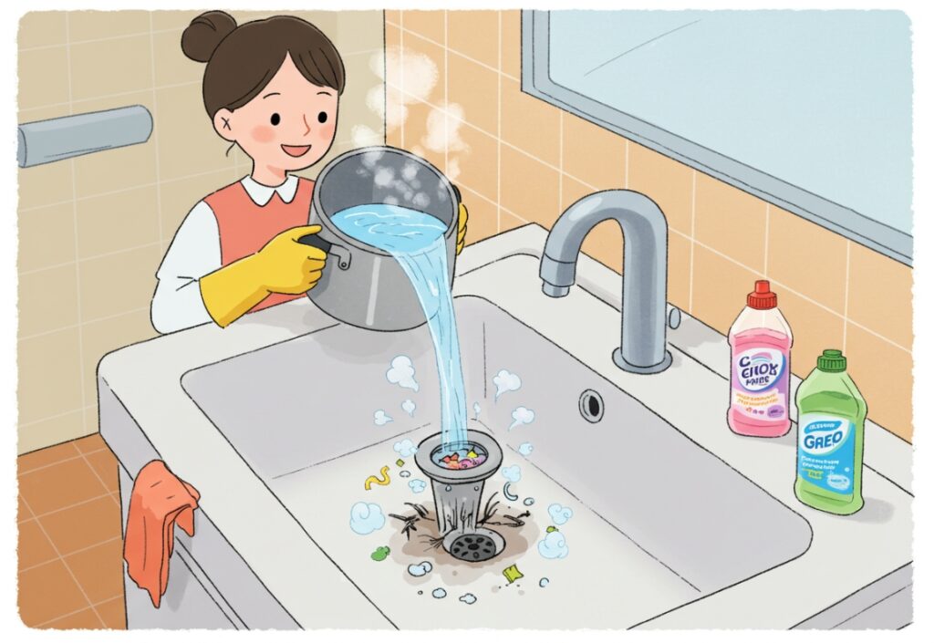 배수구 청소하기